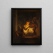 Una donna con una lanterna - Alexander Laurus — quadro incorniciato alla parete
