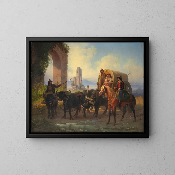Viaggiatori dell'Aqua Claudia - Alexander Laurus — quadro incorniciato alla parete