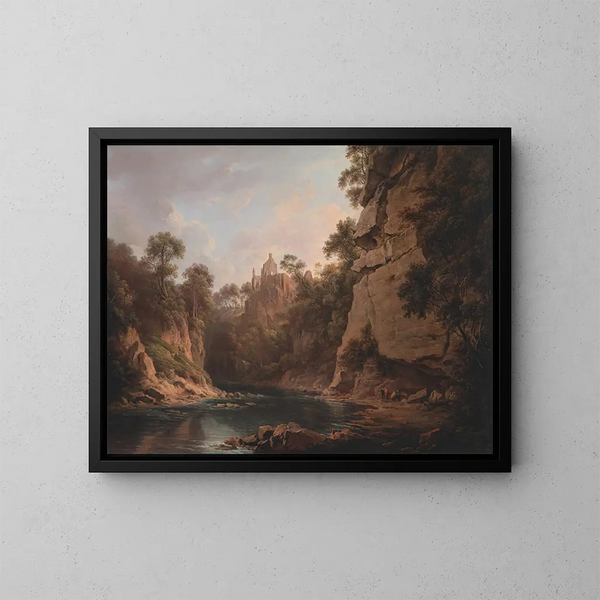 Château de Hawthornden près d'Édimbourg - Alexander Nasmyth — quadro incorniciato alla parete