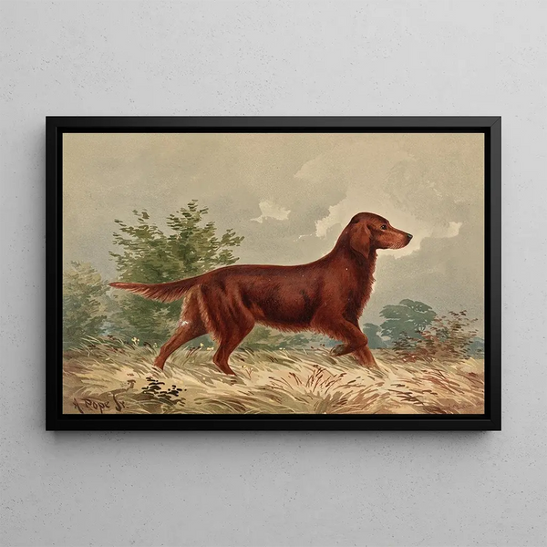 Alexander Pope Jr - Standing Flatcoated Retriever facing right.webp