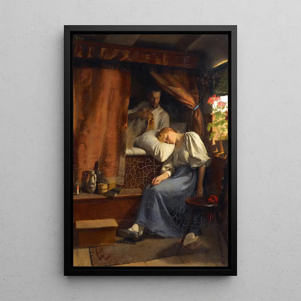 Riproduzione del dipinto Alla testata del letto del malato - Alexander Rothaug