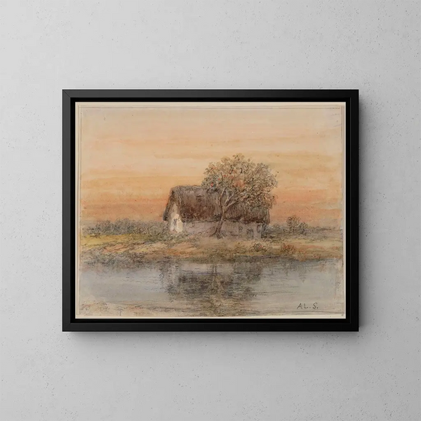 Chiusa con albero - Alexander Schaepkens — quadro incorniciato alla parete