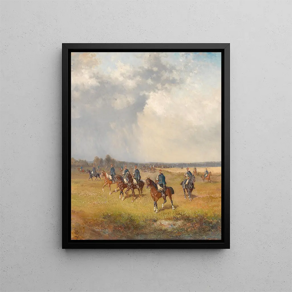 degli Hussards ungheresi - Alexander von Bensa — quadro incorniciato alla parete