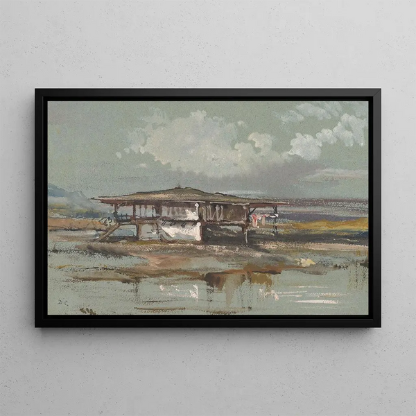 Una casa in Turchia - Alexandre-Gabriel Decamps — quadro incorniciato alla parete