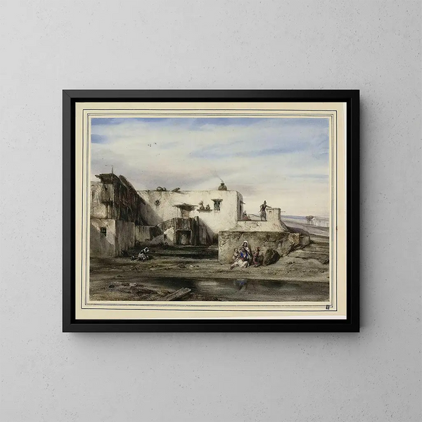 Villaggio greco - Alexandre-Gabriel Decamps — quadro incorniciato alla parete