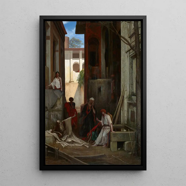 Riproduzione del dipinto Job e i suoi amici - Alexandre-Gabriel Decamps