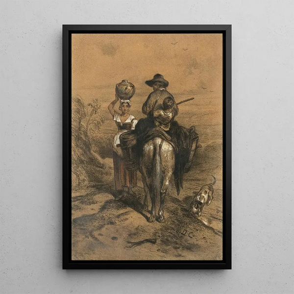 La rencontre - Alexandre-Gabriel Decamps — quadro incorniciato alla parete