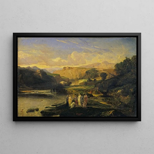 La Découverte de Moïse - Alexandre-Gabriel Decamps — quadro incorniciato alla parete
