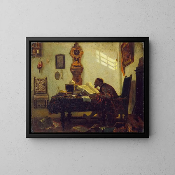 Il Filosofo - Alexandre-Gabriel Decamps — quadro incorniciato alla parete
