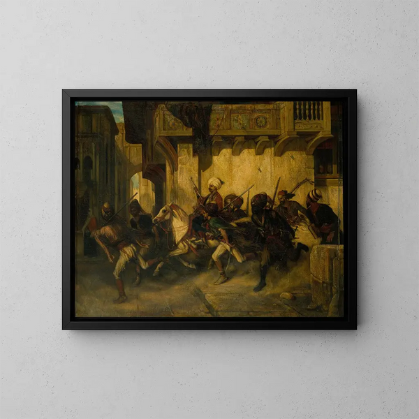 La Patrouille turca - Alexandre-Gabriel Decamps — quadro incorniciato alla parete