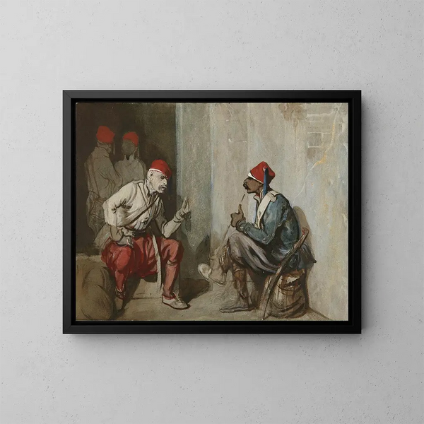 Gardiens turcs - Alexandre-Gabriel Decamps — quadro incorniciato alla parete