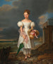 Ritratto di una giovane ragazza sulla spiaggia - Alexandre-Jean Dubois-Drahonet — vista dell’opera