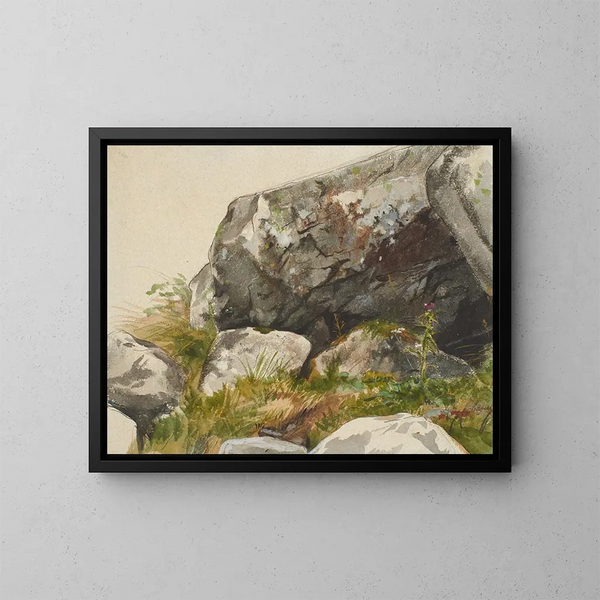 Paesaggio roccioso - Alexandre Cabanel — quadro incorniciato alla parete