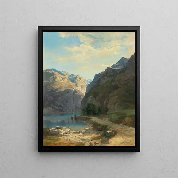 Laxenstrasse - Alexandre Calame — quadro incorniciato alla parete