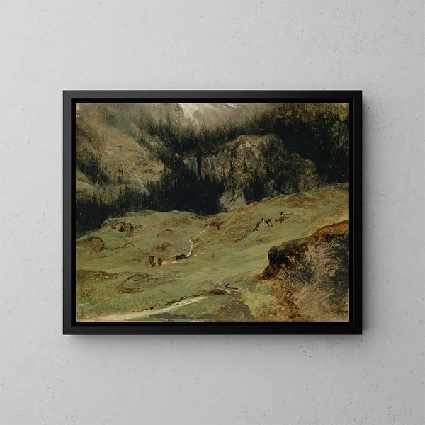 Alpe de Rosenlaui - Alexandre Calame — quadro incorniciato alla parete