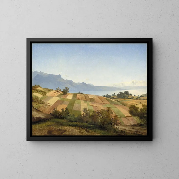 Paesaggio svizzero - Alexandre Calame — quadro incorniciato alla parete
