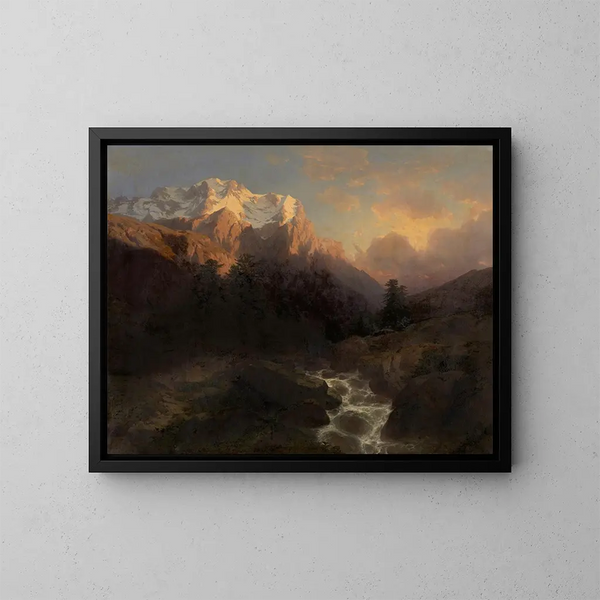 Le Wetterhorn - Alexandre Calame — quadro incorniciato alla parete