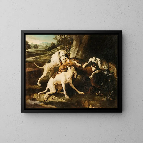 La Chasse au loup - Alexandre François Desportes — quadro incorniciato alla parete