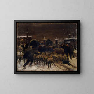 Alexandre Gaston Guignard - Entre des troupeaux  Paris.webp