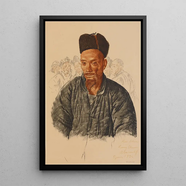 Riproduzione del dipinto cinese musulmano di Liang-Tcheou - Alexandre Iacovleff