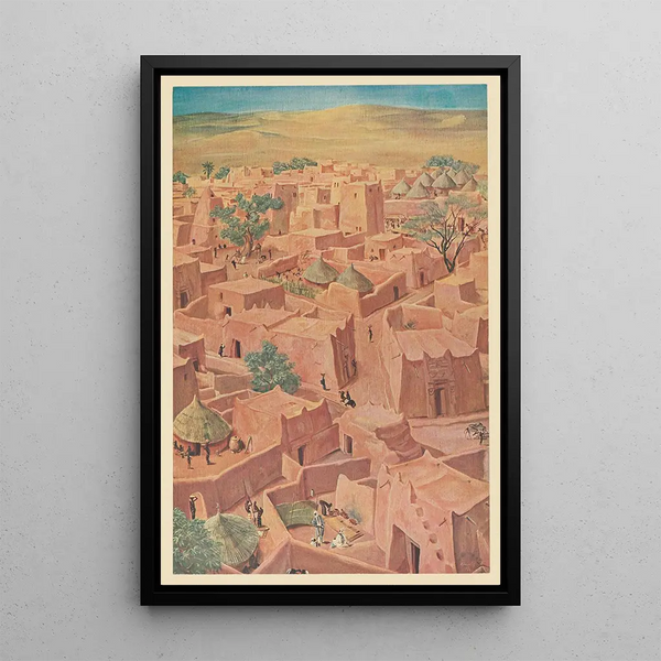Disegni e dipinti d'Africa pl 10 - Alexandre Iacovleff — quadro incorniciato alla parete
