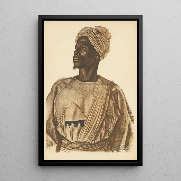 Disegni e dipinti d'Africa pl 15 - Alexandre Iacovleff — quadro incorniciato alla parete