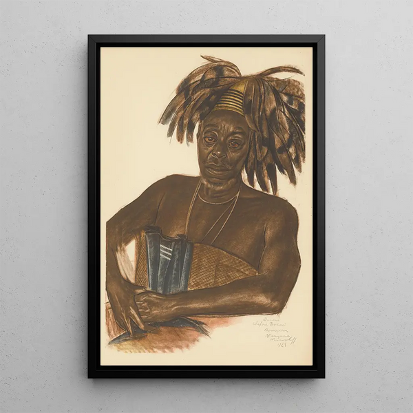 Disegni e dipinti d'Africa pl 29 - Alexandre Iacovleff — quadro incorniciato alla parete