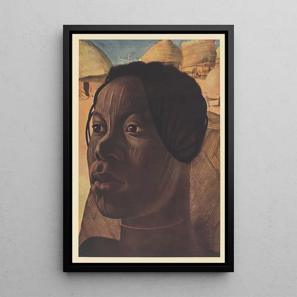 Disegni e dipinti d'Africa pl 31 - Alexandre Iacovleff — quadro incorniciato alla parete