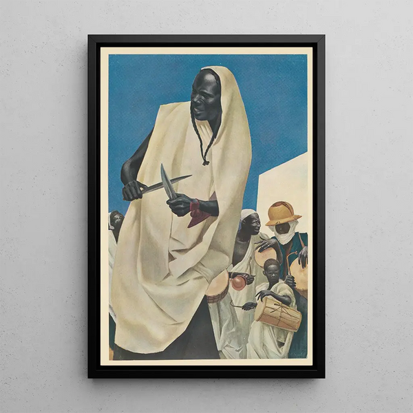 Disegni e dipinti d'Africa pl 3 - Alexandre Iacovleff — quadro incorniciato alla parete