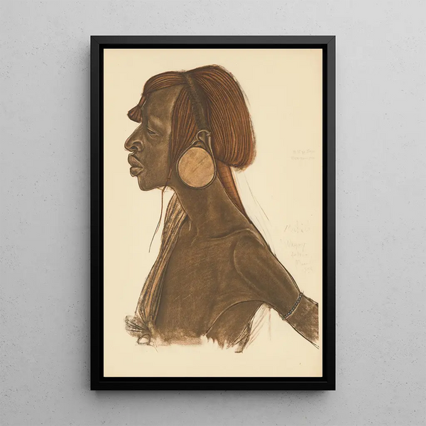 Disegni e dipinti d'Africa pl 40 - Alexandre Iacovleff — quadro incorniciato alla parete