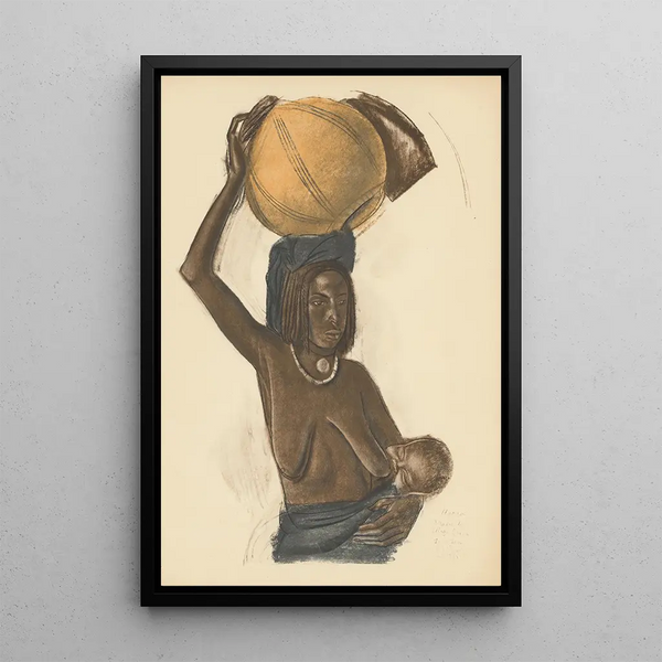 Disegni e dipinti d'Africa pl 7 - Alexandre Iacovleff — quadro incorniciato alla parete