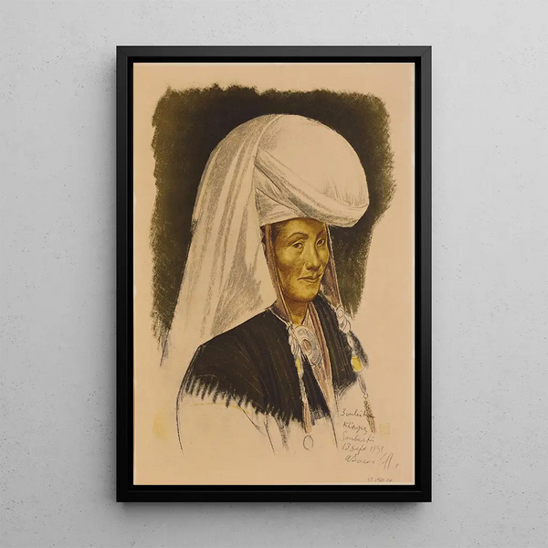 Riproduzione del dipinto Donna kirghisa Soubashi - Alexandre Iacovleff