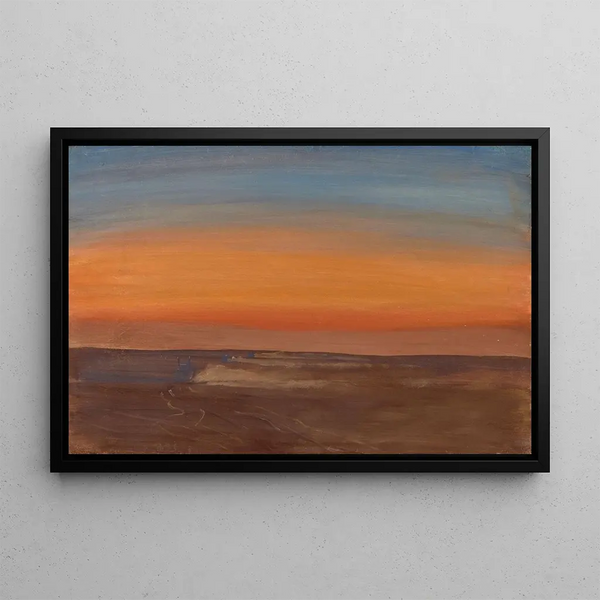 Le auto nel deserto - Alexandre Iacovleff — quadro incorniciato alla parete