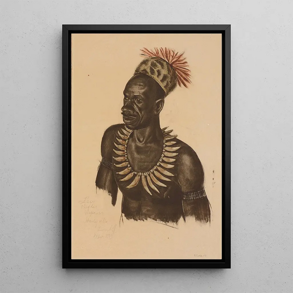 Louacho chef Wagenia Stanleyville - Alexandre Iacovleff — quadro incorniciato alla parete