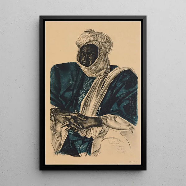 Mohamed Salek detto Doud Moura Sultan del Ouadaï Fort Lamy - Alexandre Iacovleff — quadro incorniciato alla parete