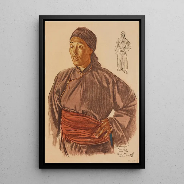 Notre guide mongol Kumbo - Alexandre Iacovleff — quadro incorniciato alla parete