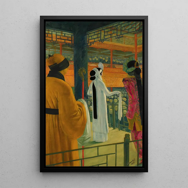 Opera a Pechino - Alexandre Iacovleff — quadro incorniciato alla parete