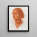 Ritratto di Anna Pavlova - Alexandre Iacovleff — quadro incorniciato alla parete