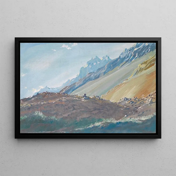Le contrafforti delle montagne del Karakoram - Alexandre Iacovleff — quadro incorniciato alla parete