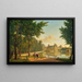 Henri VI e Sully davanti al Castello Reale di Fontainebleau - Alexandre Louis Robert Millin du Perreux — quadro incorniciato alla parete