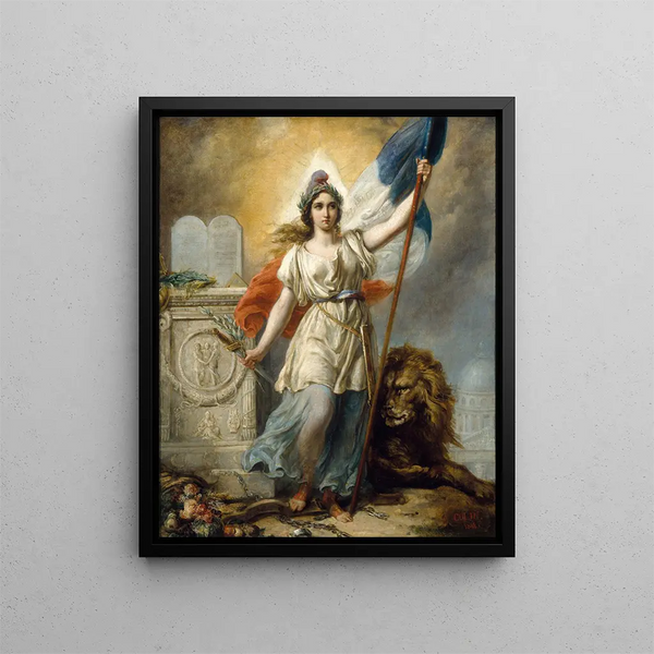 La République schizzo per il concorso del 1848 - Alexandre Marie Colin — quadro incorniciato alla parete