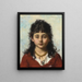 Ritratto di una giovane ragazza con una collana - Alexei Harlamoff — quadro incorniciato alla parete