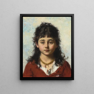 Alexei Harlamoff - Portrait of a Young Girl wearing a Necklace.webp
