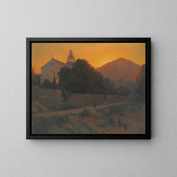 Chiesa a Dubrovnik - Alexei Vasilievich Hanzen — quadro incorniciato alla parete