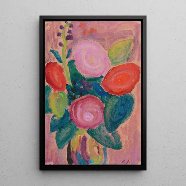 Bouquet di fiori in un vaso - Alexej von Jawlensky — quadro incorniciato alla parete