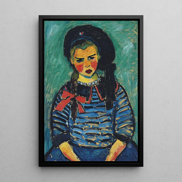 Fille au ruban rouge - Alexej von Jawlensky — quadro incorniciato alla parete