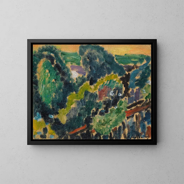 Paesaggio sul bordo del lago di Ginevra - Alexej von Jawlensky — quadro incorniciato alla parete