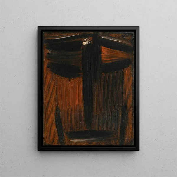 Meditazione Nero Arancione Luminoso - Alexej von Jawlensky — quadro incorniciato alla parete