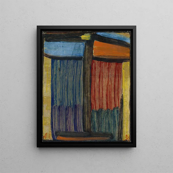 Meditazione su sfondo dorato - Alexej von Jawlensky — quadro incorniciato alla parete