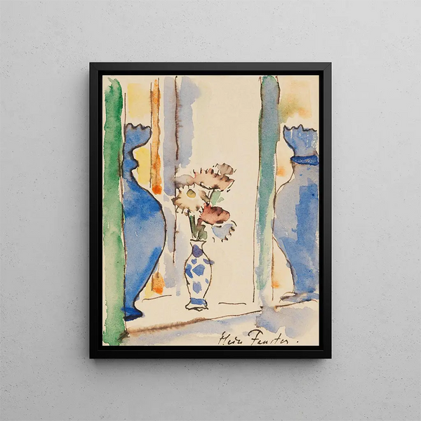 La mia finestra - Alexej von Jawlensky — quadro incorniciato alla parete